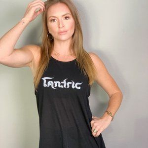 BELLA + CANVAS FLOWY HIGH NECK TANK BLACK - Tantric